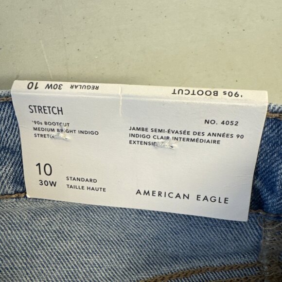 American Eagle Outfitters 90’s Bootcut Jeans Women's Size 10 Regular Light Wash - Picture 8 of 8